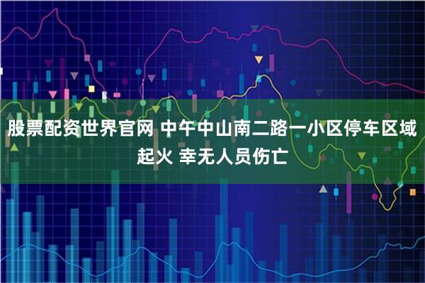 股票配资世界官网 中午中山南二路一小区停车区域起火 幸无人员伤亡